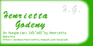 henrietta godeny business card